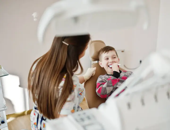 Child at the dentist
